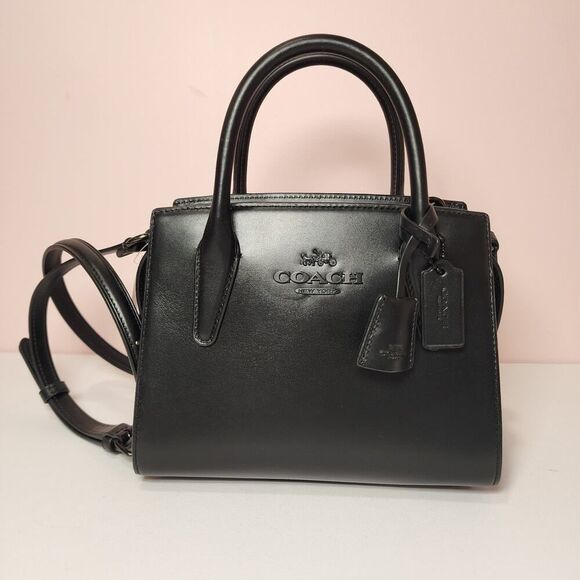 NWT COACH CP081 Andrea Carryall Shoulder Bag Black V1 - Picture 1 of 7